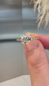 2ct Heart Diamond Pave Ring - PRMAL