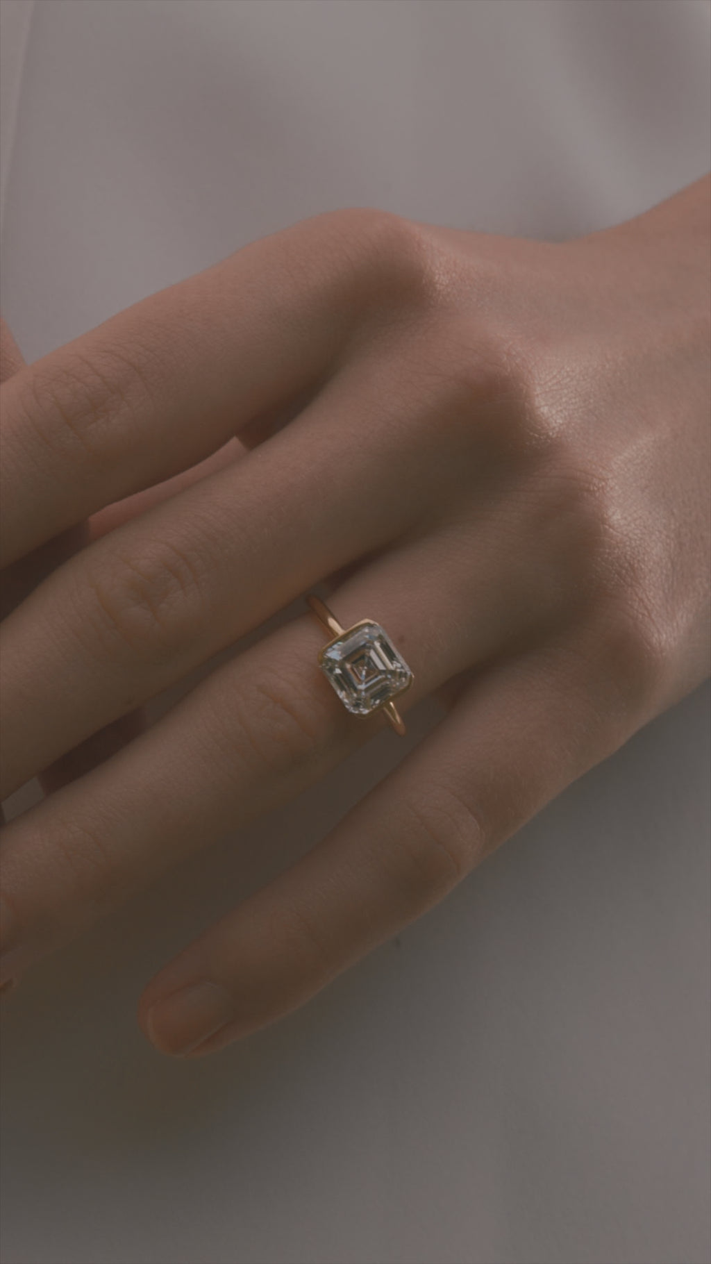 Infinity Clamp Ring [Asscher] - PRMAL