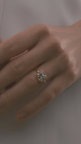 Infinity Clamp Ring [Asscher] - PRMAL