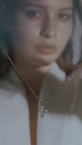 Pave Dome Letter N Necklace - PRMAL