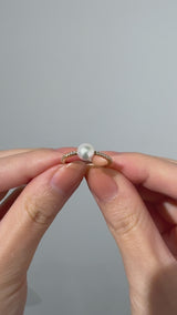 Petite Pearl Oval Ring - PRMAL