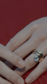 Infinity Wave Dome Ring [Pear] - PRMAL