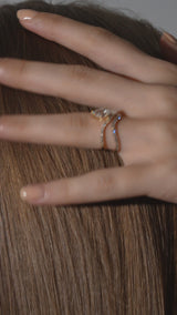 1ct Pear Wave Ring - PRMAL