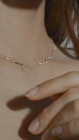 Trace Wave Eternity Choker Necklace - PRMAL