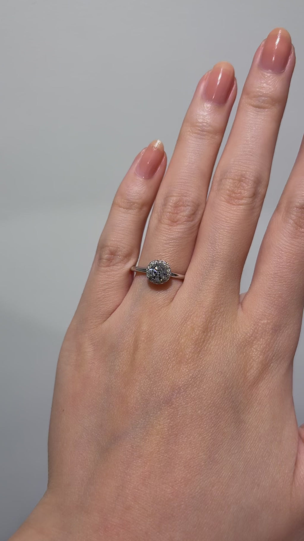 0.51ct Flora Halo Plain Ring [D/VVS2/IDEAL] - PRMAL