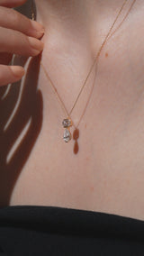Emerald Pear Duo Necklace - PRMAL