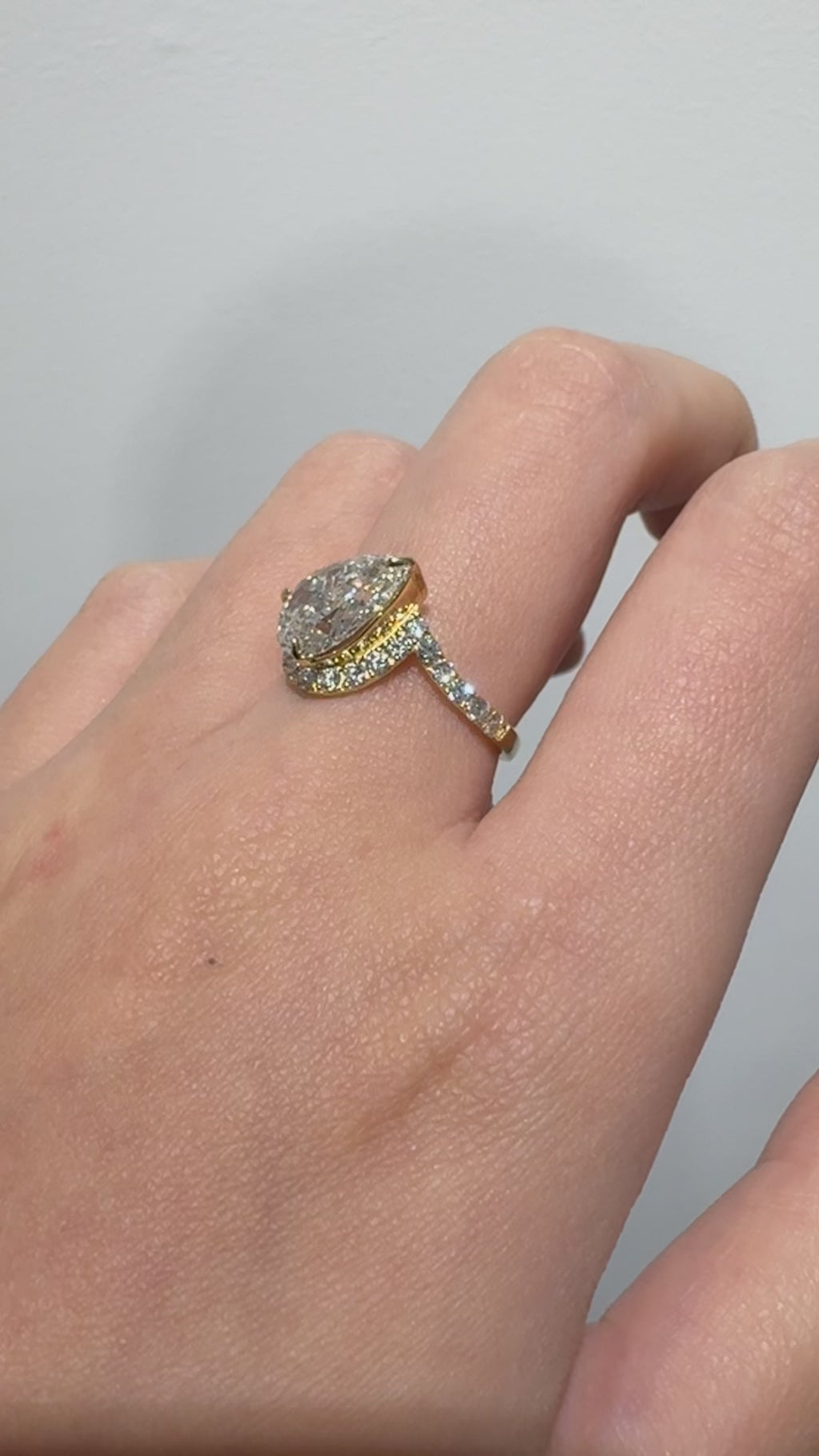 Infinity Pear Twin Wave Ring - PRMAL