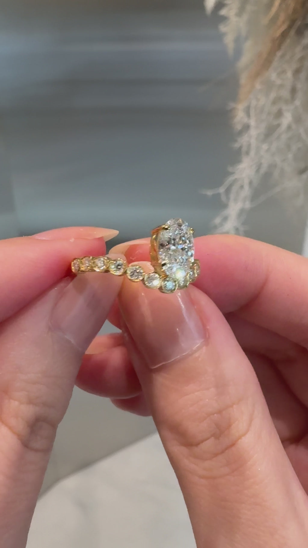 Bubble 1ct Oval Wave Ring - PRMAL