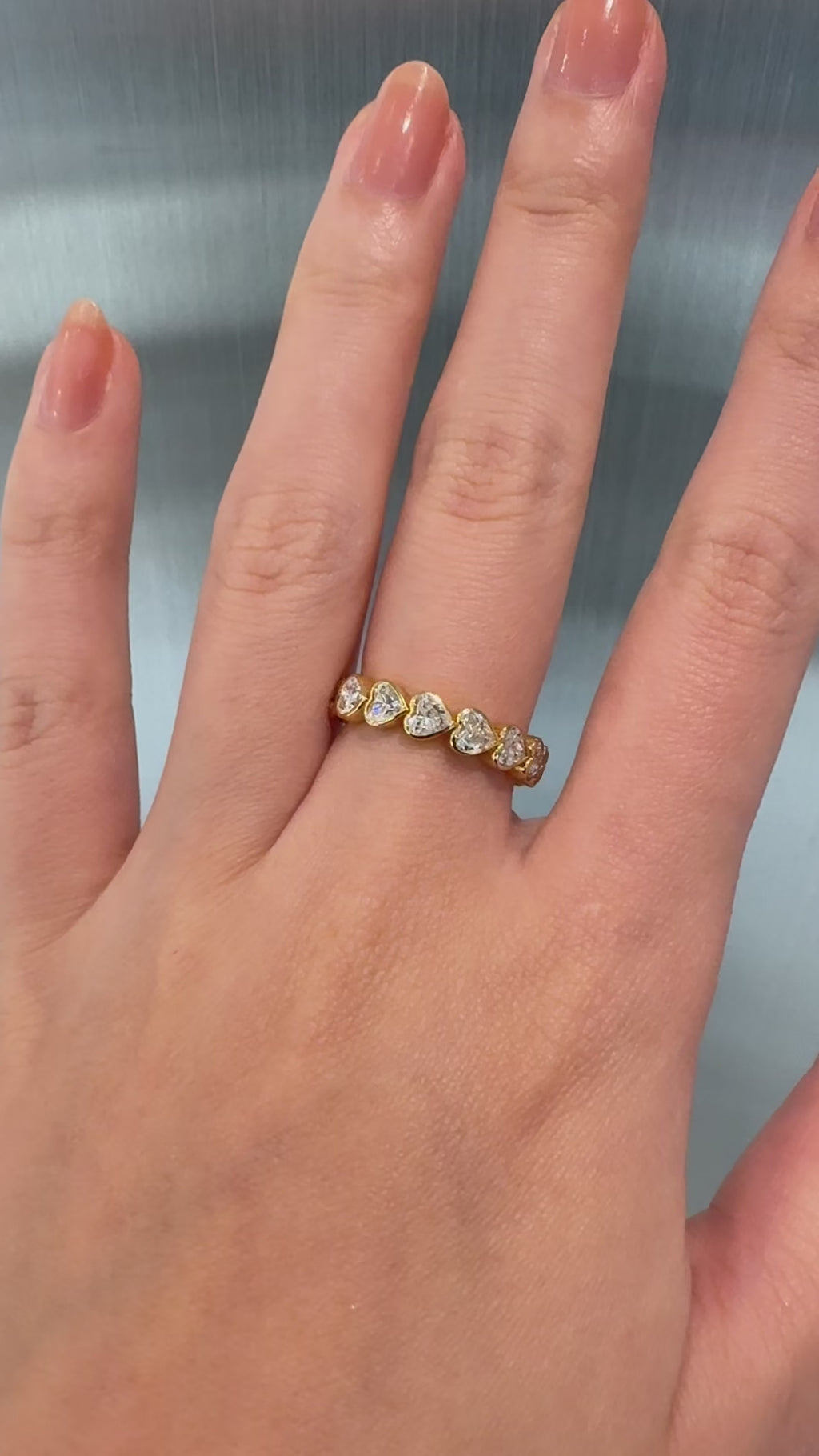 Heart Half Eternity Ring [Bridal Edition] - PRMAL