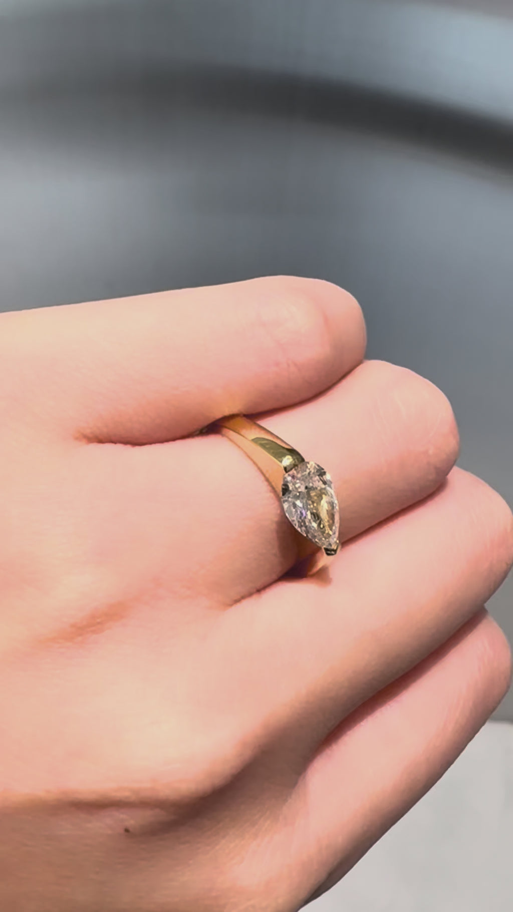Facet 1ct Pear Ring - PRMAL