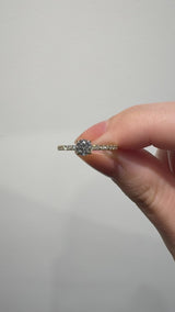0.32ct Velle Solitaire Pave Ring [D/VVS2/IDEAL] - PRMAL