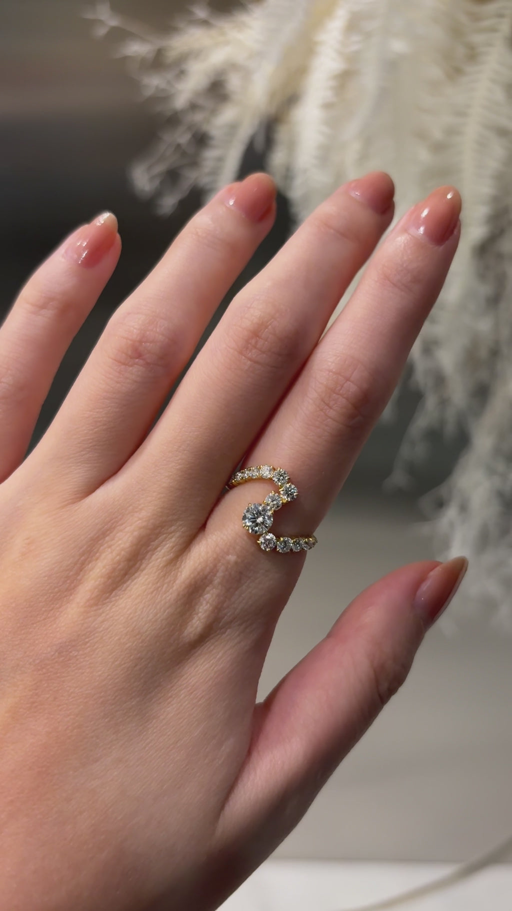 Infinity Massive Wave Diamond Ring [Bridal Edition] - PRMAL