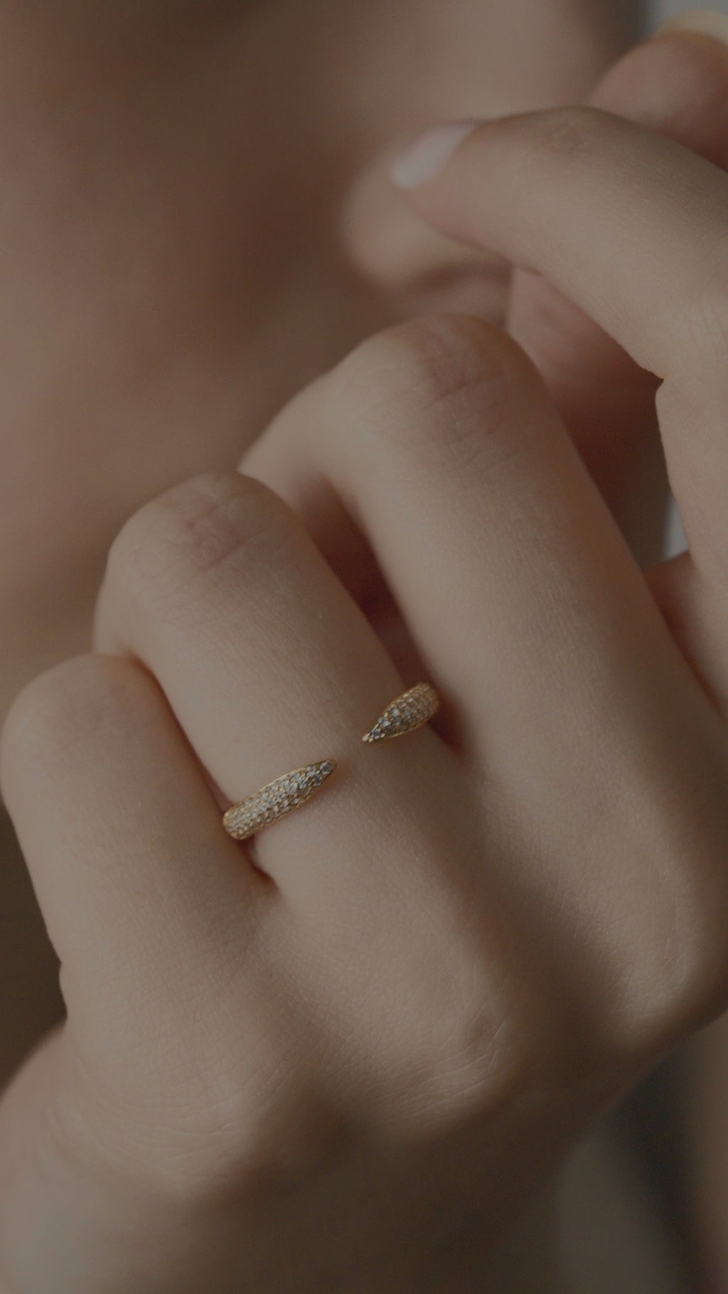 Pave Dome Open Ring - PRMAL