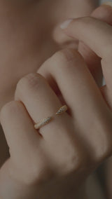 Pave Dome Open Ring - PRMAL