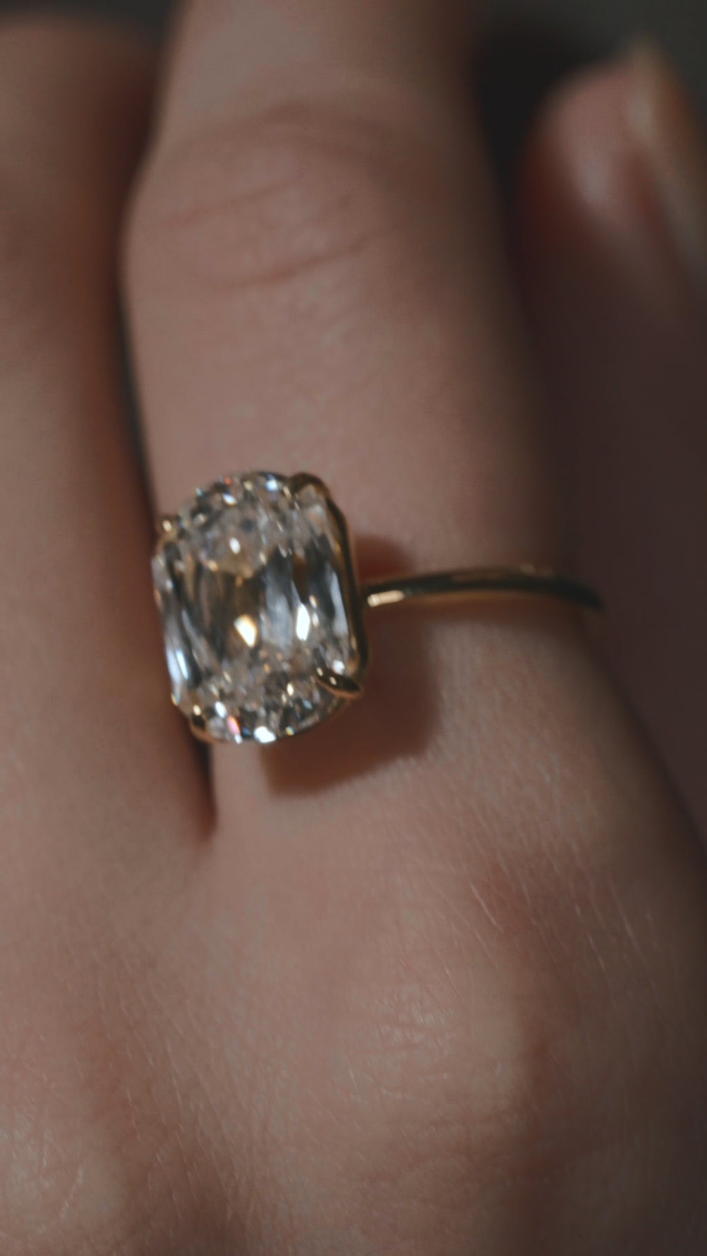 5ct Chandelier Cushion Diamond Ring - PRMAL