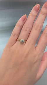 0.30ct Faria Halo Bold Plain Ring [D/VVS2/EX] - PRMAL