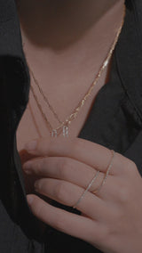 Pave Clip Necklace - PRMAL
