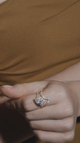 Infinity Pear Twin Wave Ring - PRMAL