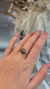 Black Pearl Oval Ring - PRMAL