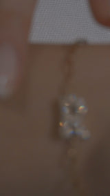 Pave Dome Letter B Trace Bracelet - PRMAL