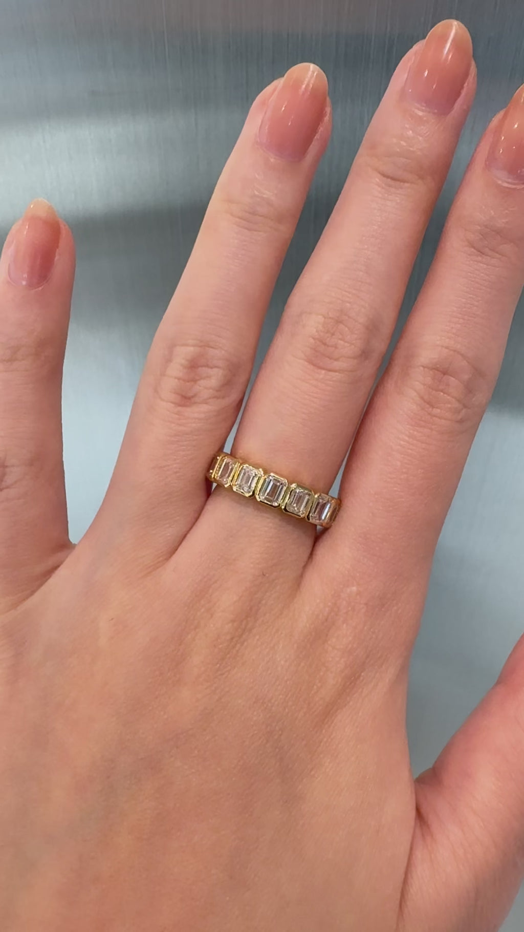 Emerald Half Eternity Ring - PRMAL