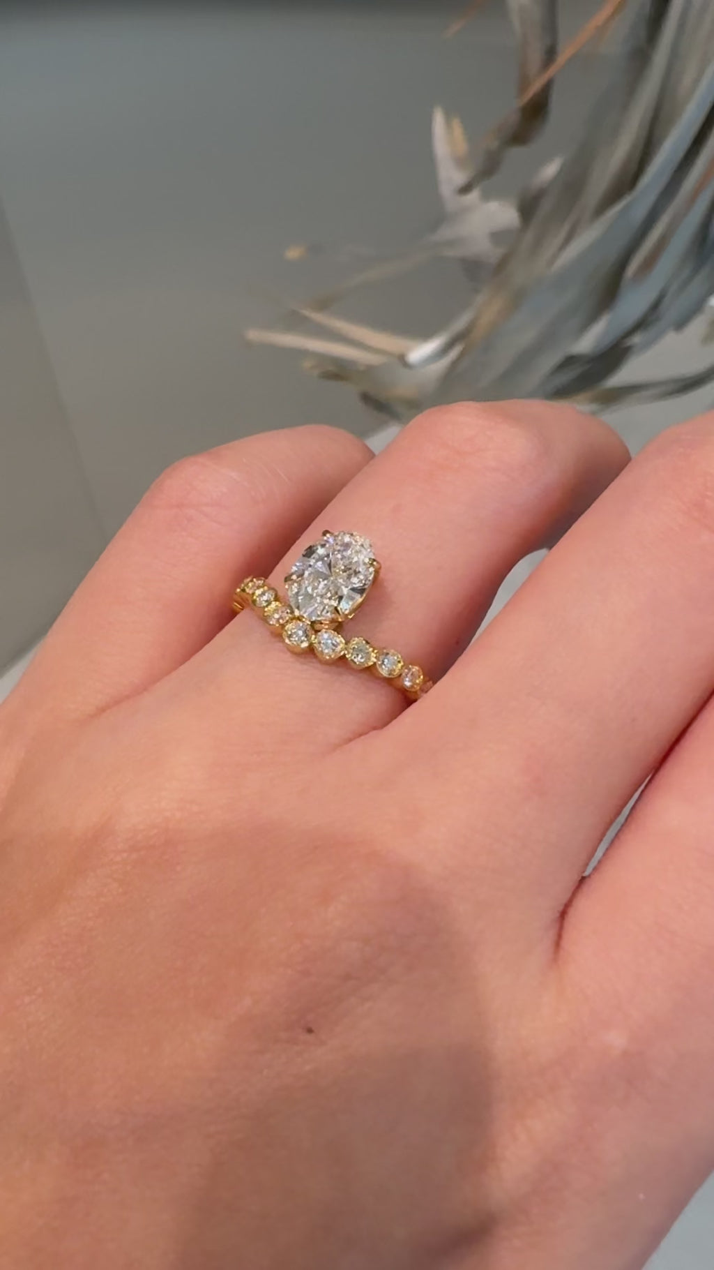 Bubble 1ct Oval Wave Ring [Bridal Edition] - PRMAL