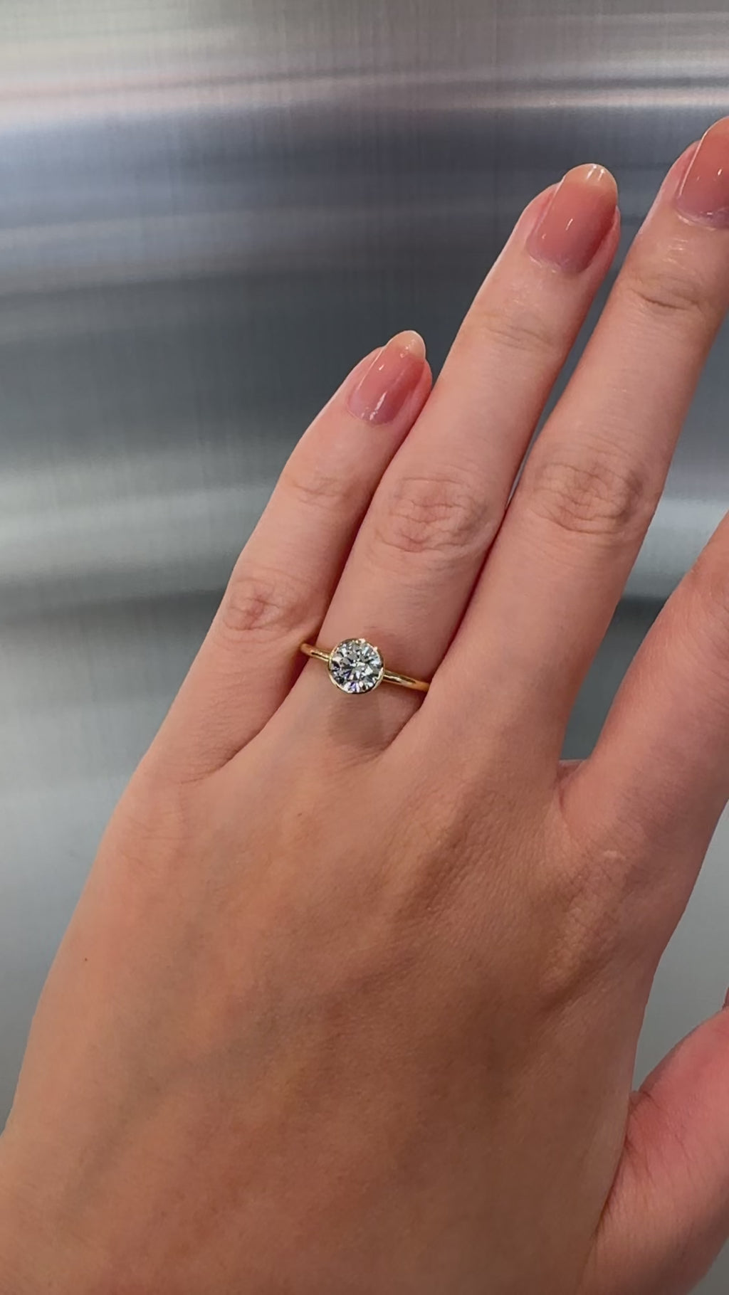 0.72ct Leira Bezel Plain Ring [D/VVS2/IDEAL] - PRMAL