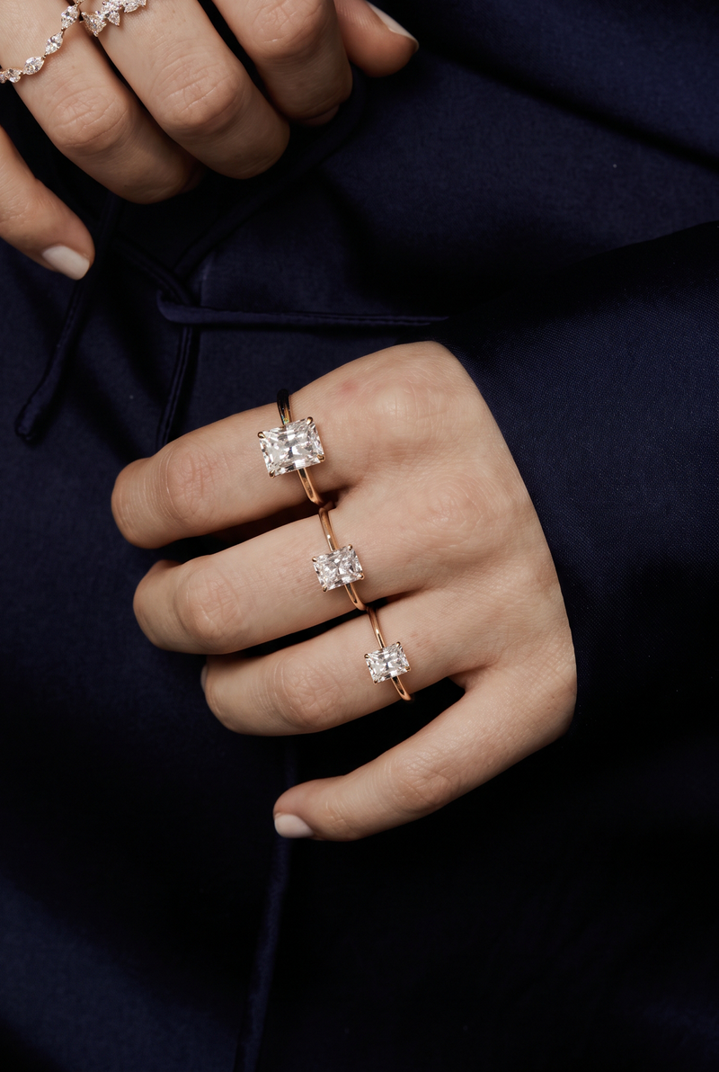 Alta Solitaire Plain Ring [Radiant] - PRMAL