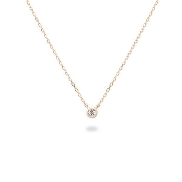 0.05ct Bezel Diamond Necklace - PRMAL