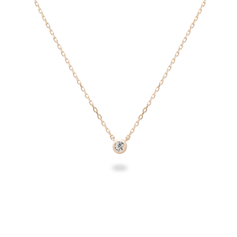 0.05ct Bezel Diamond Necklace - PRMAL