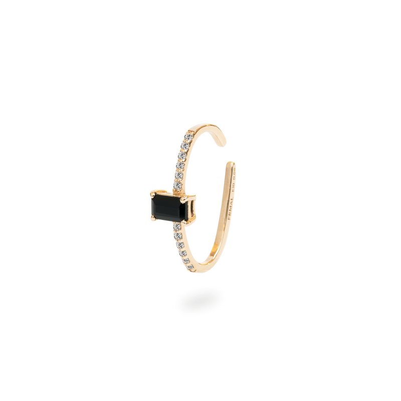Mixture Bar Ear Cuff [Onyx] - PRMAL