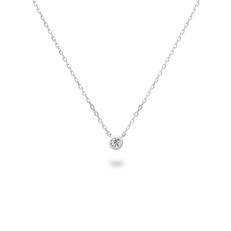 0.05ct Bezel Diamond Necklace - PRMAL