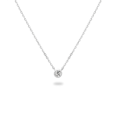 0.1ct Bezel Diamond Necklace - PRMAL