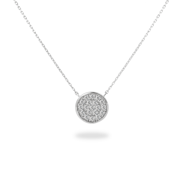 Pave Disk Necklace - PRMAL