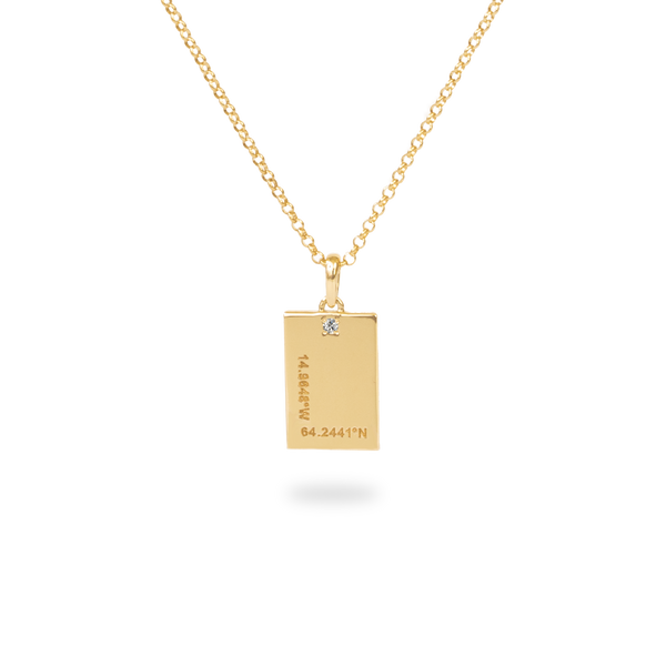 Square Log Necklace - PRMAL
