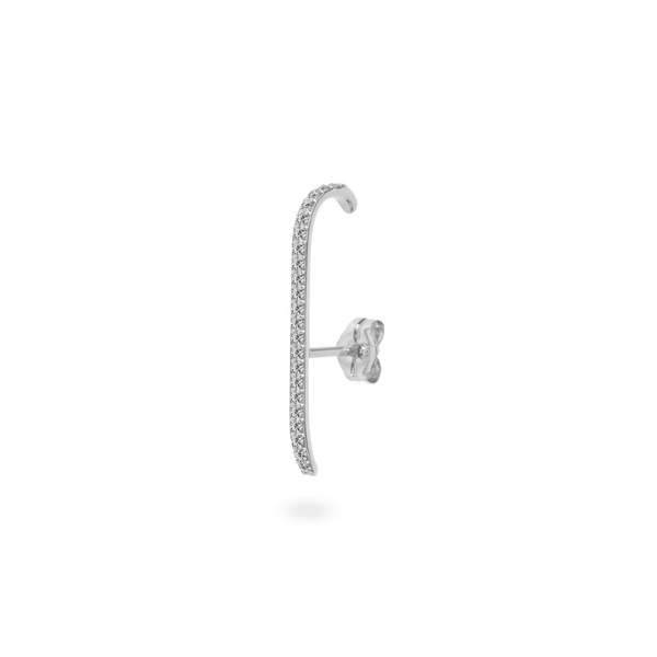 Hook Pave Diamond Earring - PRMAL