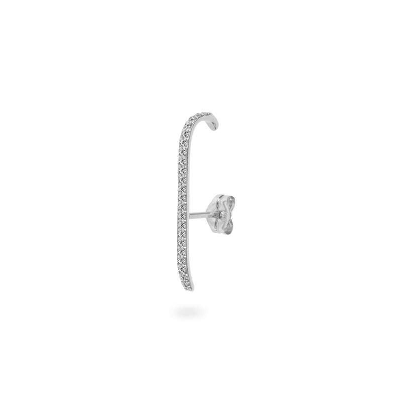 Hook Pave Diamond Earring - PRMAL