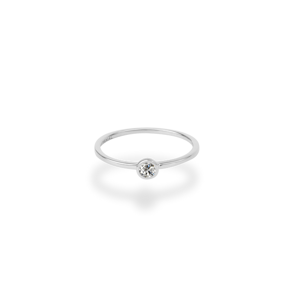 0.1ct Bezel Diamond Ring - PRMAL