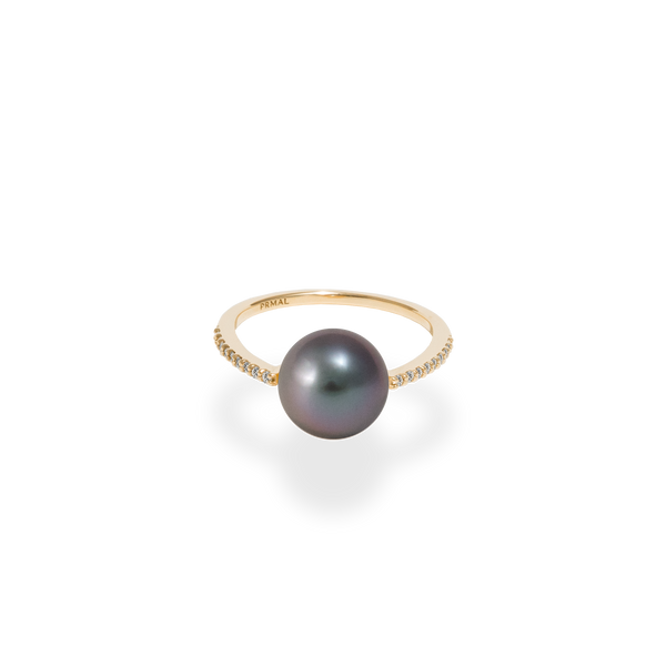 Black Pearl Oval Ring - PRMAL
