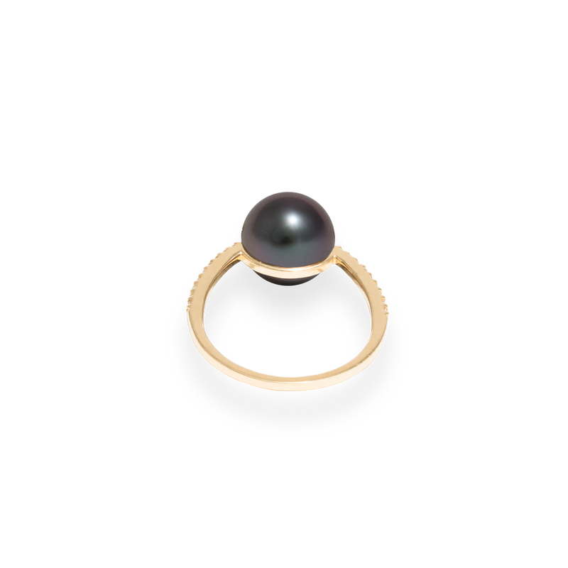 Black Pearl Oval Ring