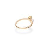 Twin Diamond Pearl Ring - PRMAL