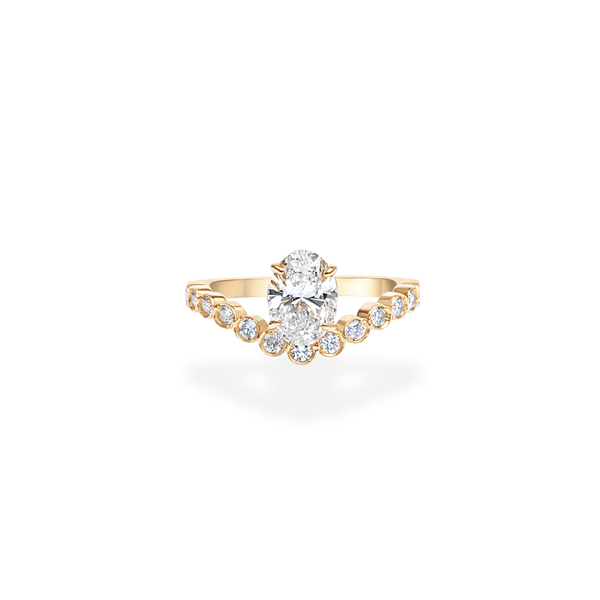 Bubble 1ct Oval Wave Ring [Bridal Edition] - PRMAL