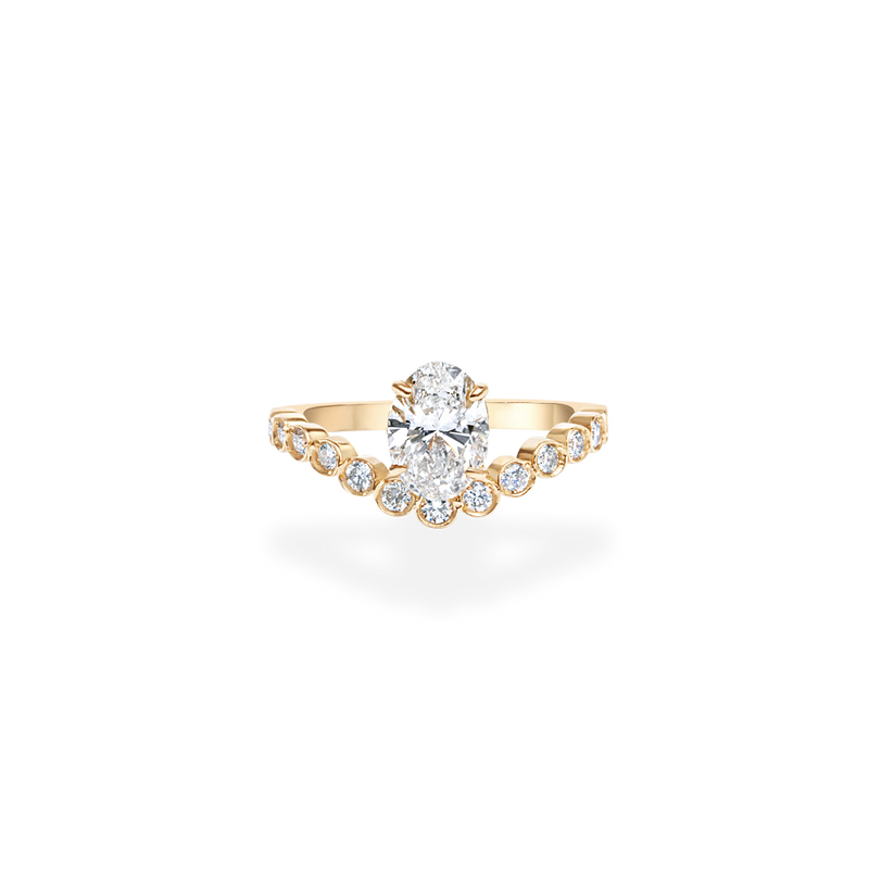 Bubble 1ct Oval Wave Ring [Bridal Edition]