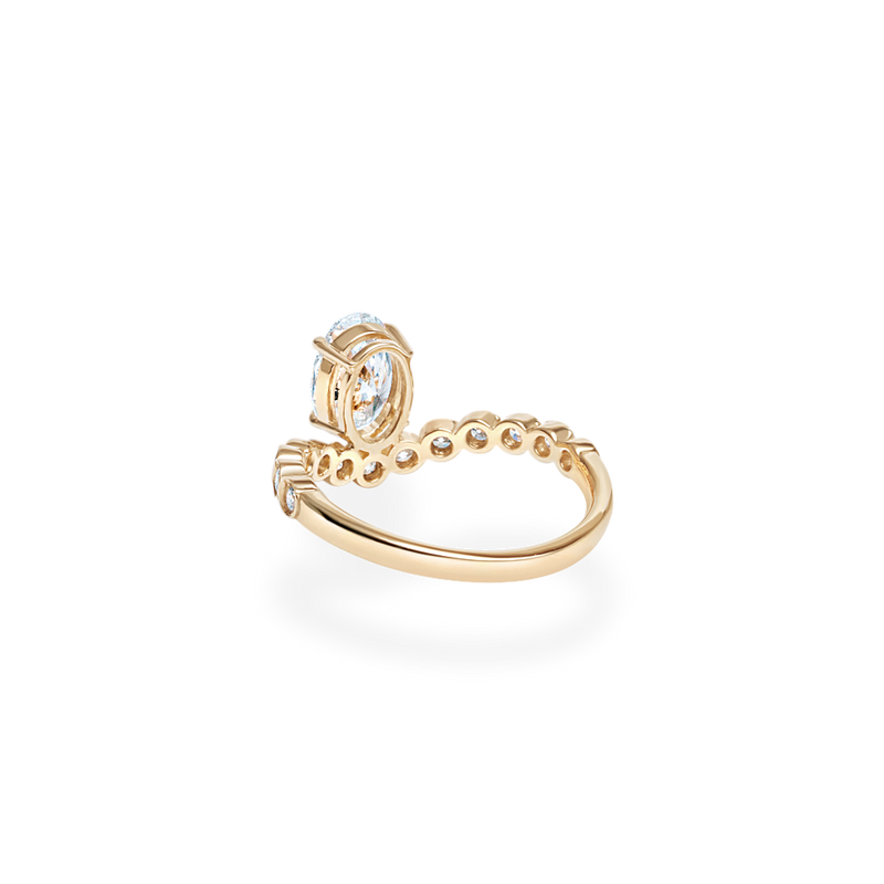 Bubble 1ct Oval Wave Ring [Bridal Edition] - PRMAL