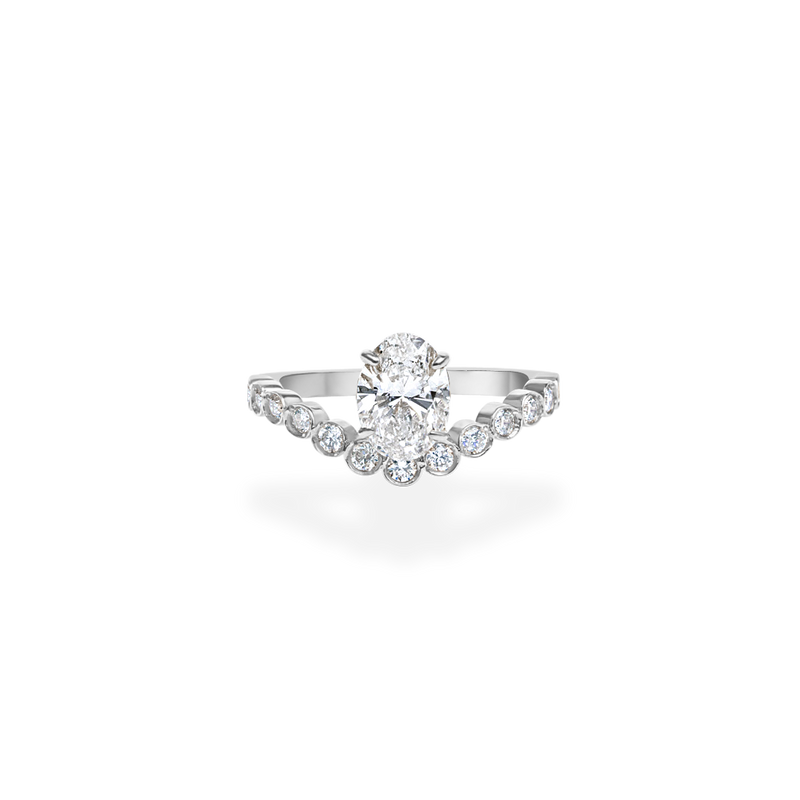 Bubble 1ct Oval Wave Ring [Bridal Edition]