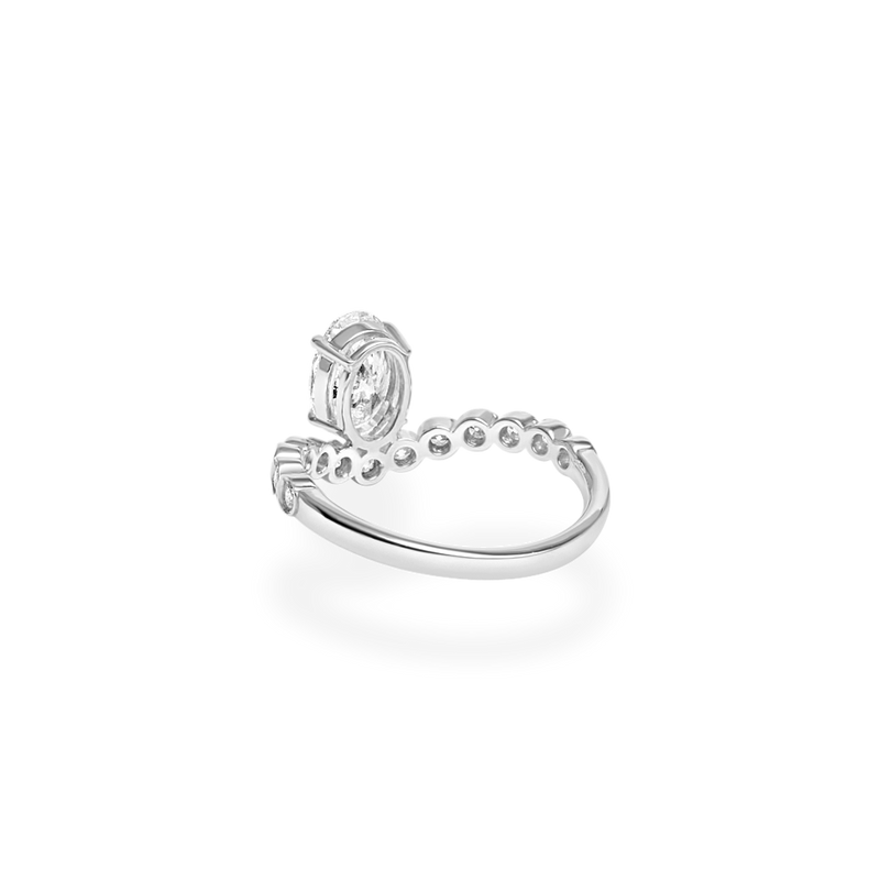 Bubble 1ct Oval Wave Ring [Bridal Edition] - PRMAL