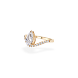 1ct Pear Wave Ring [Bridal Edition] - PRMAL