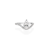 1ct Pear Wave Ring [Bridal Edition] - PRMAL
