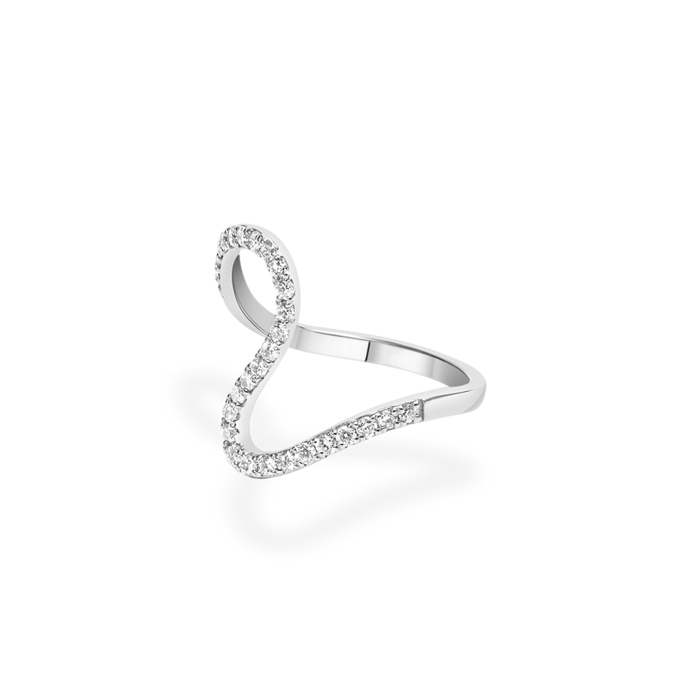 指輪・リング Pave Sculpted Wave Ring #3416 指輪・リング Pave Sculpted Wave Ring #3416 Sparkling