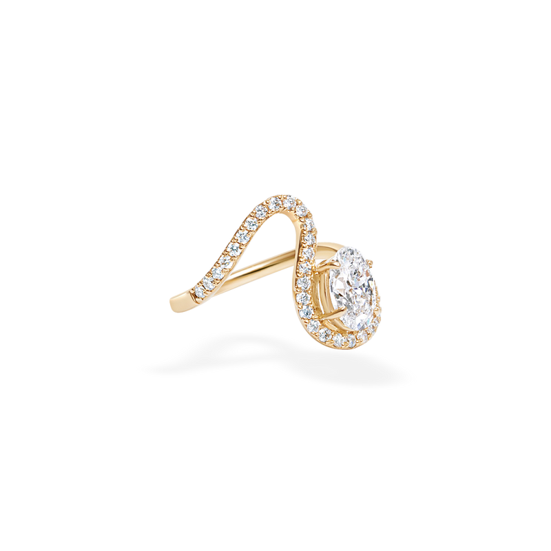 Massive 1ct Oval Wave Ring [Bridal Edition] - PRMAL